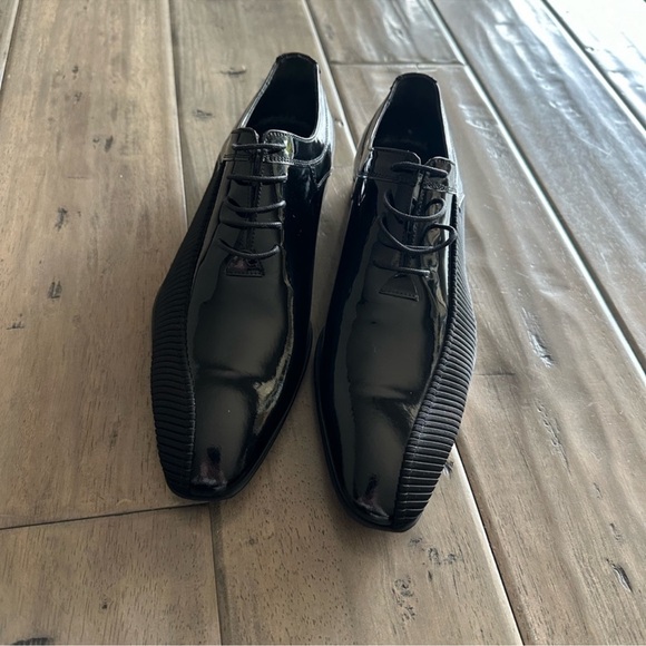 M2 black Lace up oxfords new sz 40 Morvati - Picture 1 of 8